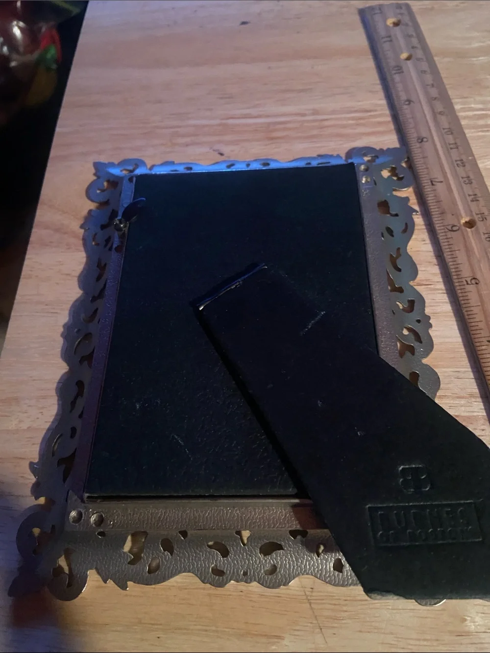 Vintage Ornate Filigree silver Tone 5x7 Picture Frame